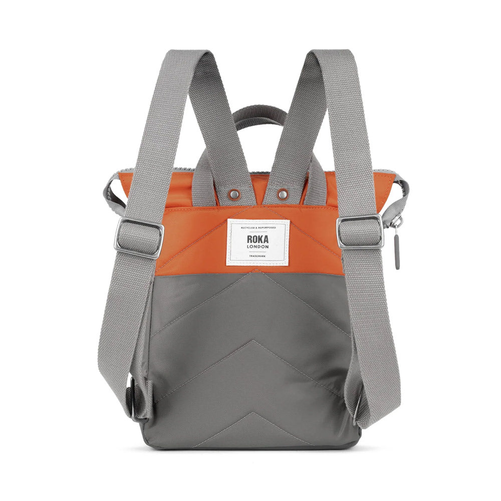 Recycled Orange and Grey Backpack - 