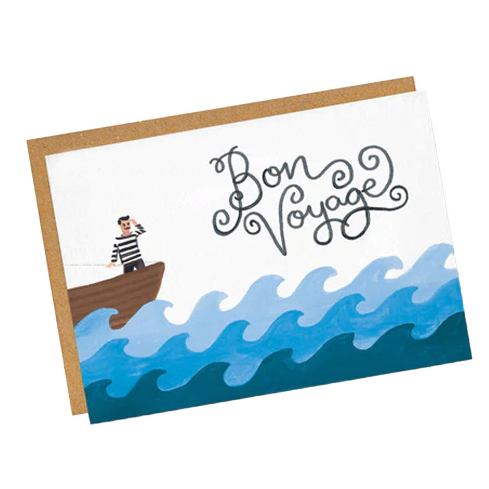 Biglietto D'auguri Bon Voyage – Design Umoristico, 12x17 Cm, Con Busta, Fatto A Mano Nel Regno Unito
