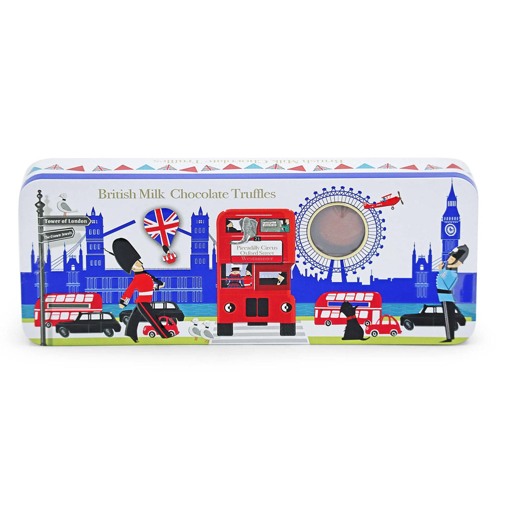 London Milk Chocolate Truffles in a Tin – Royal Museums Greenwich Shop