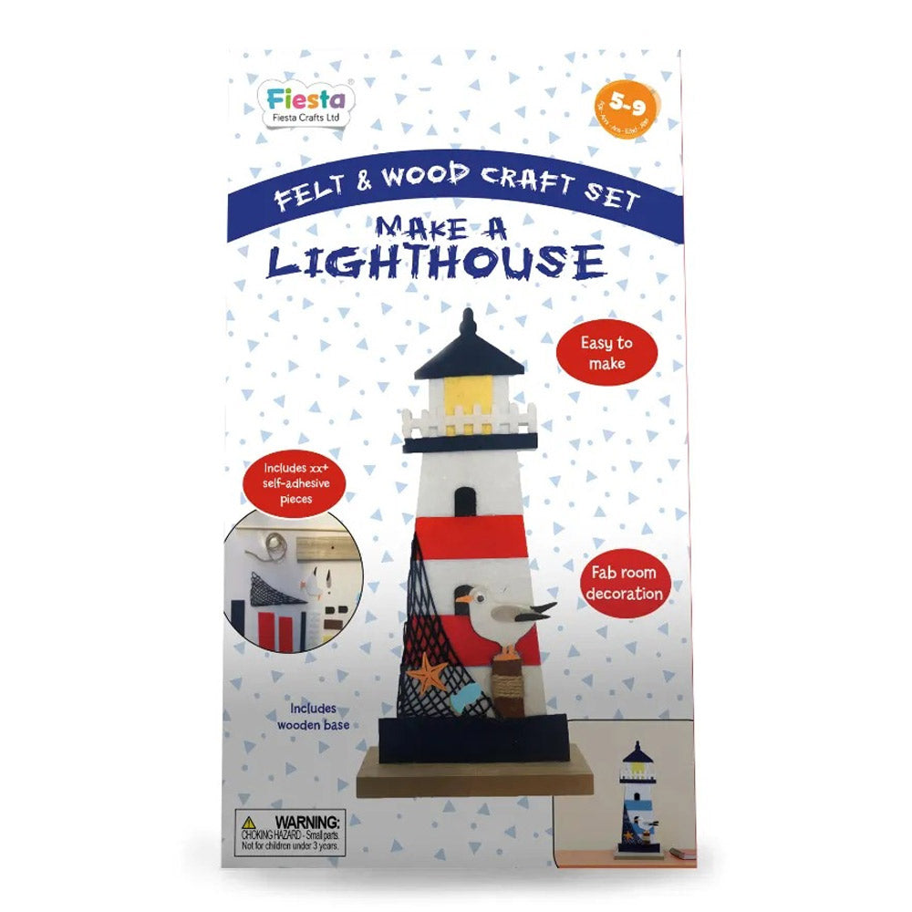 Felt and Wood Children's Craft Kit: Lighthouse or Sailing Boat