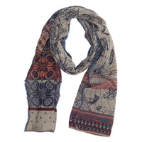 Navy Woven Map Scarf