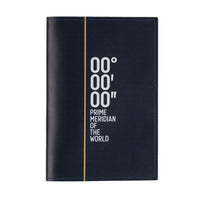 Prime Meridian Recycled Leather Passport Holder front