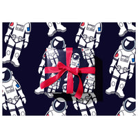 Wrapping Paper and Gift Tag Set - astronaut