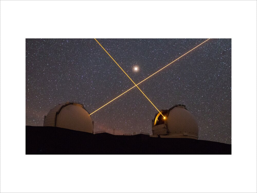 Mars above the Keck Lasers