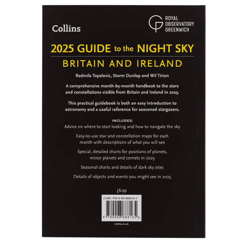 2025 Guide to the Night Sky: A month-by-month guide to exploring the skies above Britain and Ireland by Radmila Topalovic, Storm Dunlop and Wil Tirion