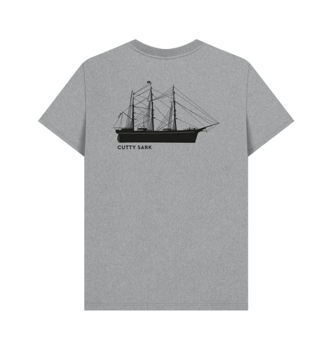 Athletic Grey Printed T-shirt Back