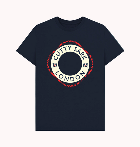 Navy Blue Printed T-shirt Front