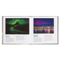 Pages from the Astronomy Photographer of the Year book, with two of the shortlisted images and accompanying text.