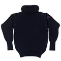 Navy Roll Neck Pullover with Arthur Beale and National Maritime Museum branding