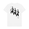 White t-shirt with astronauts graphic and Royal Museums Greenwich logo