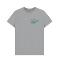 Athletic Grey Organic Cotton T-Shirt with a Ship in a Bottle design - front