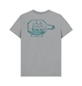 Athletic Grey Organic Cotton T-Shirt with a Ship in a Bottle design Back