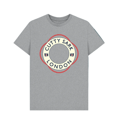 Athletic Grey t-shirt with Cutty Sark London life ring design on the front