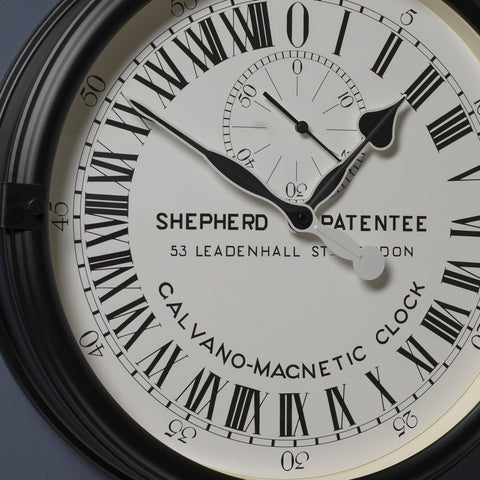 Black and white Shepherd clock.