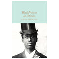 Book cover of 'Black Voices on Britain' with a black and white portrait of a man wearing a top hat.
