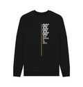 Black Prime Meridian of the World Printed Sweatshirt with zero degrees logo