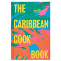 Colorful book cover of 'The Caribbean Cook Book' with abstract patterns and bright colors.
