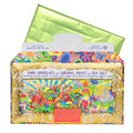 Colorful chocolate bar with artistic design and text