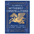 Book cover of 'Classical Mythology of the Constellations' with a winged horse illustration on a blue background.