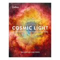 Book cover for 'Cosmic Light: Lifting the Veil on the Invisible Universe' by Collins, featuring a vibrant cosmic nebula design in red, orange, yellow, and blue tones with white text.