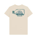 Beige t-shirt with a graphic of a ship in a bottle and 'Cutty Sark' text 
