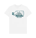 White t-shirt with a ship in a bottle graphic and 'Cutty Sark' text on a white background