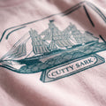 Cutty Sark ship in bottle illustration design printed onto a t-shirt