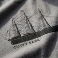 Cutty Sark silhouette image printed on a t-shirt