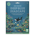 Packaging for 'Create Your Own Deep Blue Seascape' with an underwater scene and whale illustration.