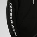 Black hoodie sleeve with 'The European Space Agency' text 