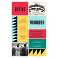 Book cover of 'Empire Windrush: Reflections on 75 Years & More of the Black British Experience' with a collage of images and text.