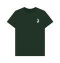 Evergreen colour t-shirt with half moon image on the chest