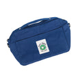 Blue bag with a visible brand logo on 