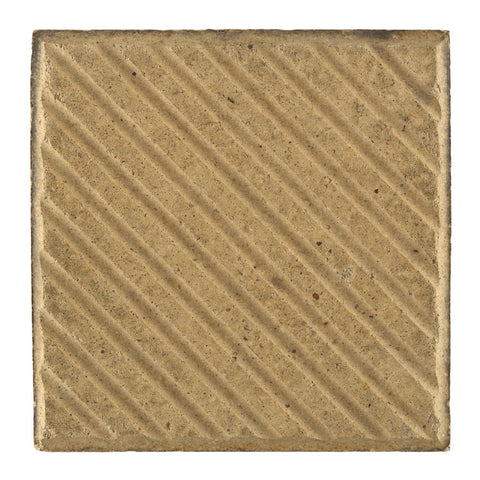 Square tile with a diagonal striped pattern 