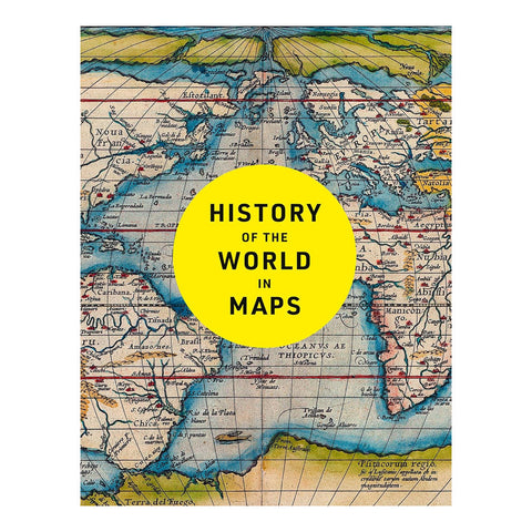 Book cover with world map design and 'History of the World in Maps' text