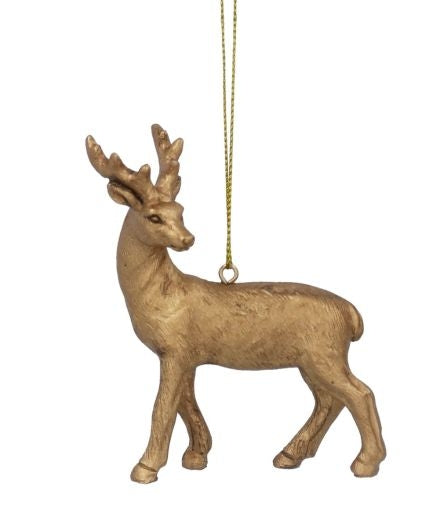 Gold Reindeer Decoration