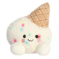 Plush toy resembling a cotton candy ice cream cone 