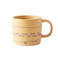 Cream colour stoneware mug with navy text and fish design 
