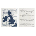 Cloths printed with two maps of the British Isles and surrounding seas 