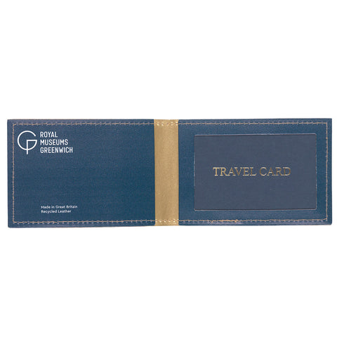 World Map Recycled Leather Travelcard Holder