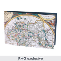 World Map Recycled Leather Travelcard Holder