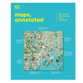 Book cover of 'Maps, Annotated' by DK with a colourful map on