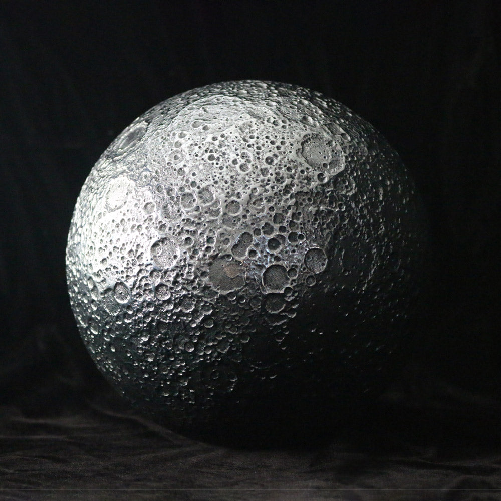 Limited Edition Mini Mirror Moon Sculpture on Stand by Luke Jerram