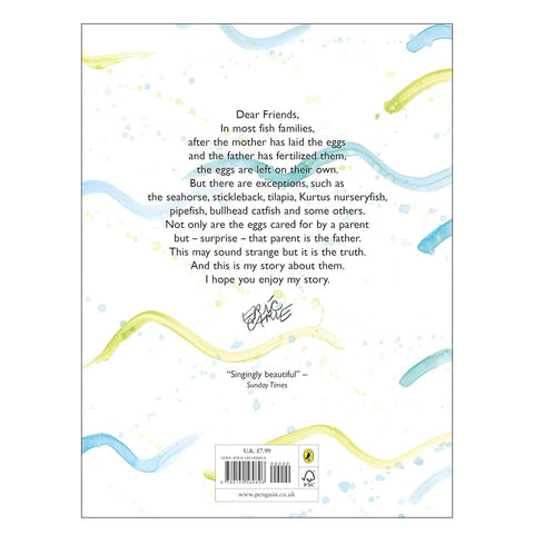 Back cover of Mister Seahorse.