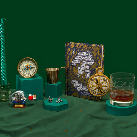 Maritime-themed replicas and books