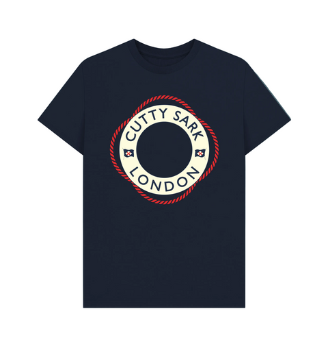 Navy Blue Cutty Sark London life ring design t-shirt