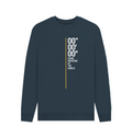 Navy Blue Prime Meridian of the World Printed Sweatshirt with zero degrees logo 