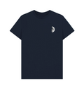Navy Blue t-shirt with a half moon graphic on the chest