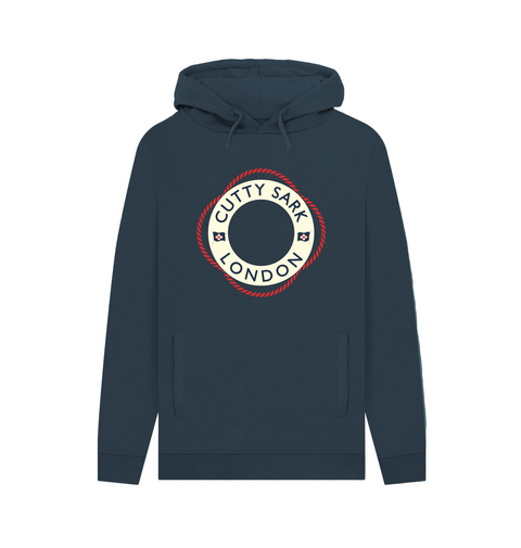 Navy Printed Cutty Sark Life Ring Hoody 