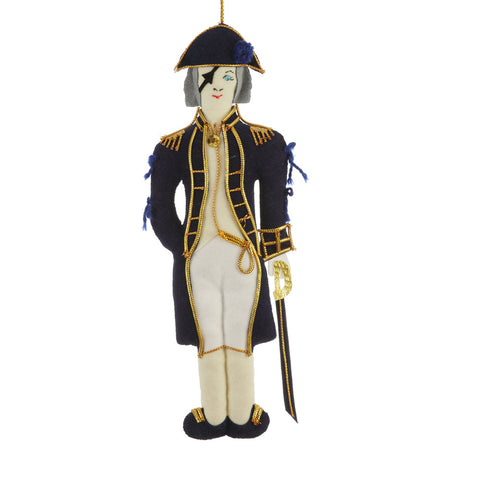 Decorative figure of Lord Nelson in historical Navy attire 